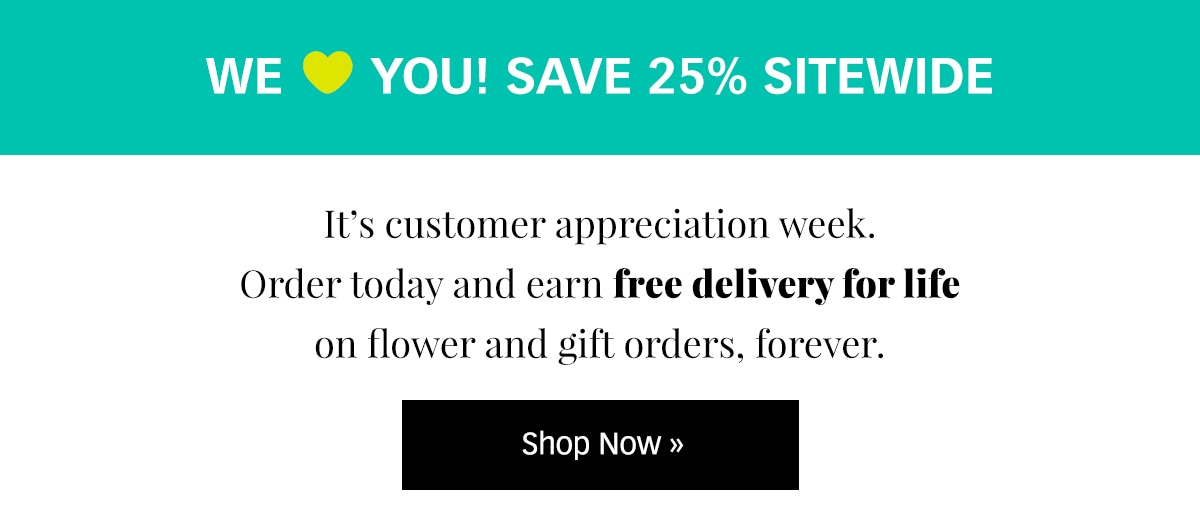 Save 25% today & earn FREE delivery for life »